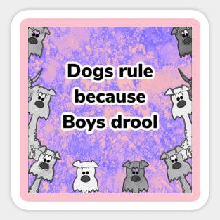 Dogs rule cute print Sticker